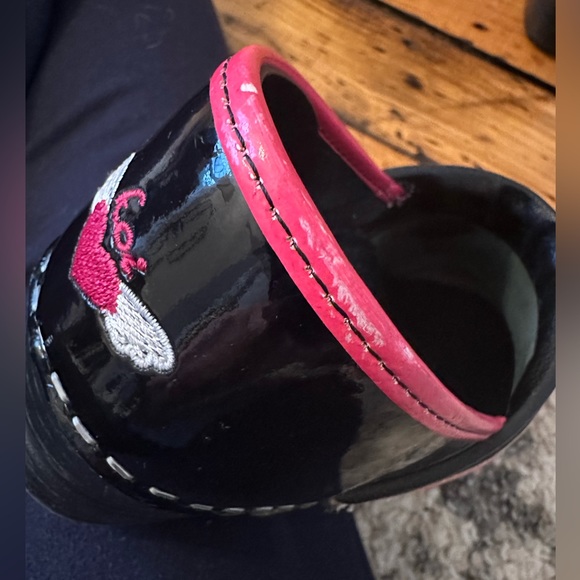 Paisley w pink contrast Sanita Koi clogs size 38 - Picture 6 of 8